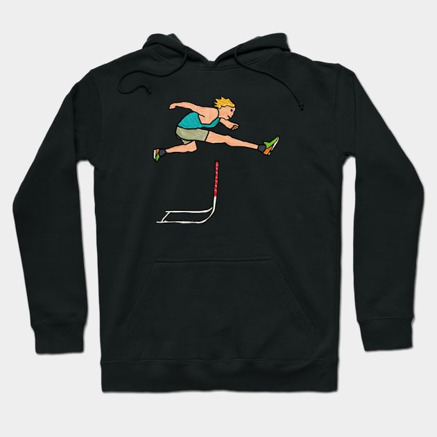 Hurdling Hurdles Hoodie by Mark Ewbie